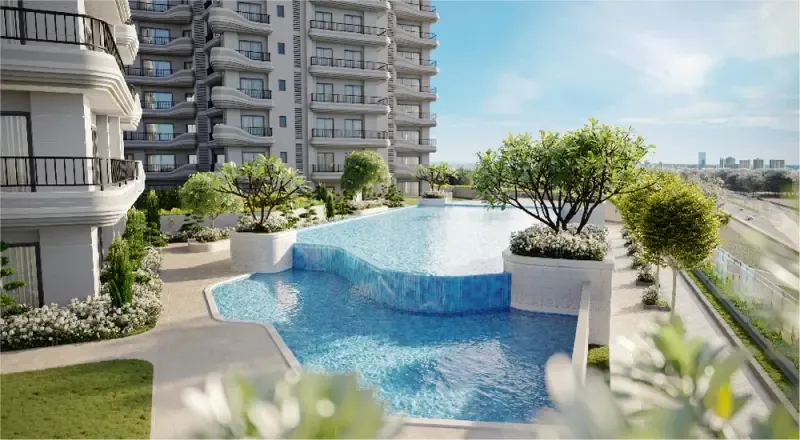 Temperature-controlled swimming pool at Sobha Altus