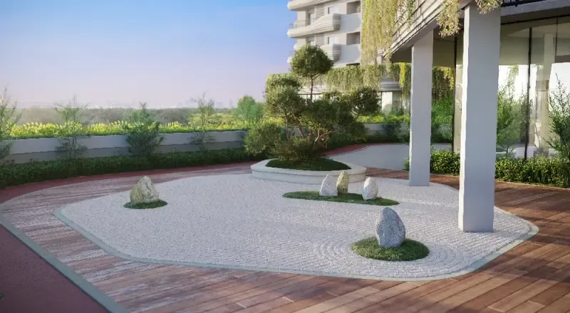 Zen garden at Sobha Altus